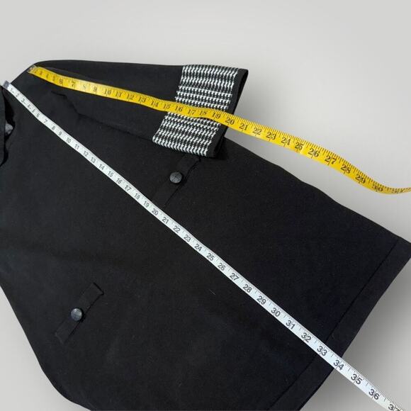 Jessica Howard Cowl Neck 3/4 Sleeves Knit Sweater Dress Size M Black Houndstooth - Picture 13 of 14